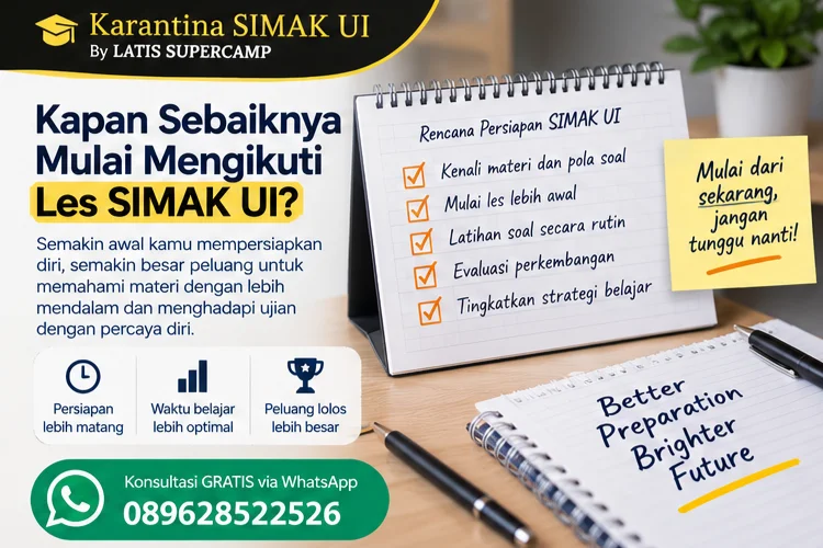Kapan Sebaiknya Mulai Mengikuti Les SIMAK UI?