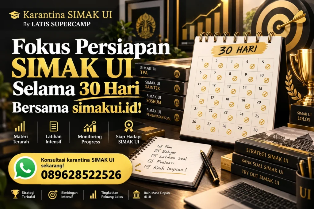 Fokus Persiapan SIMAK UI Selama 30 Hari Bersama simakui.id