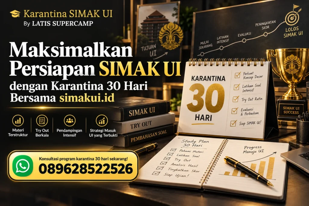 Maksimalkan Persiapan SIMAK UI dengan Karantina 30 Hari Bersama simakui.id